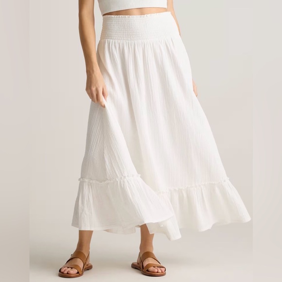 Quince 100% Organic Cotton Gauze Smocked Maxi
Skirt - Picture 2 of 12